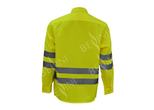 100% Polyester Safety Work Clothes Reflective Safety Wear Multi Pockets