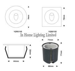 3w утопило свет стены СИД для света приведенного шага лестницы ip65 водоустойчивого