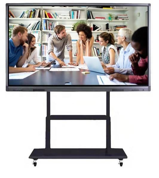 65 Inch Floor Standing Digital Signage for Educational Institutions Multi-Touch Interactive Whiteboard With Mobile Stand