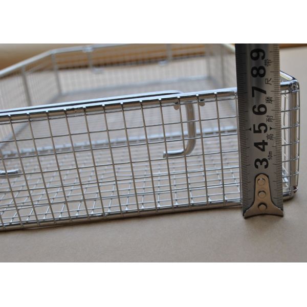 Durable Deep Fry Basket Stainless Steel For Medical Disinfect Tray