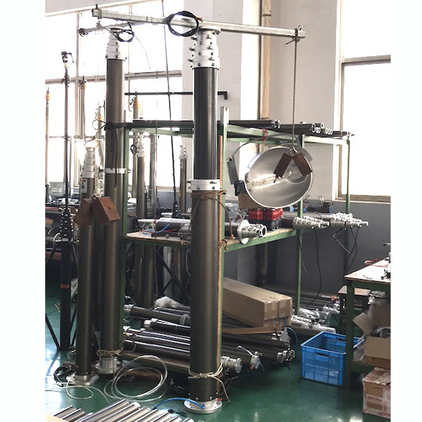 6m telescopic mast for mobile security vehicle/ video tower trailer/solar CCTV trailer/mobile CCTV vehicle