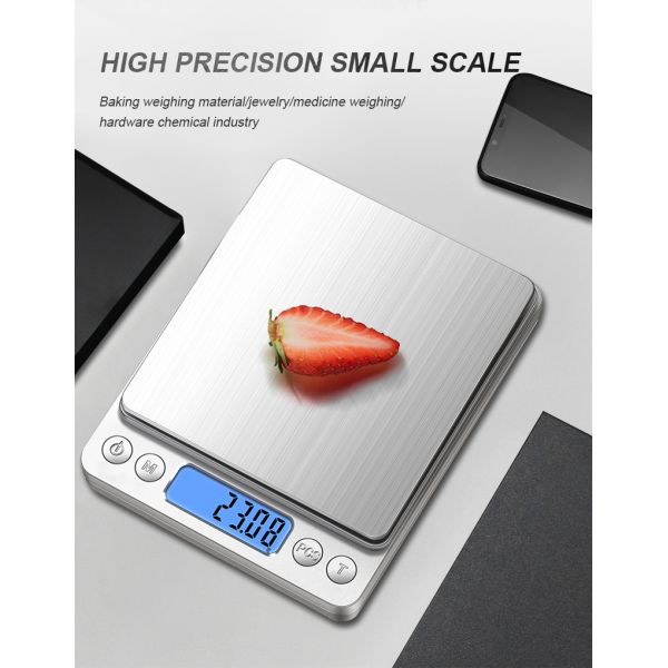 Alta precisión 3kg 0.1g 0.01g Balanza de joyas digitales Mini gramo de oro Balanza de café para balanzas de laboratorio Pesada de alimentos de cocina