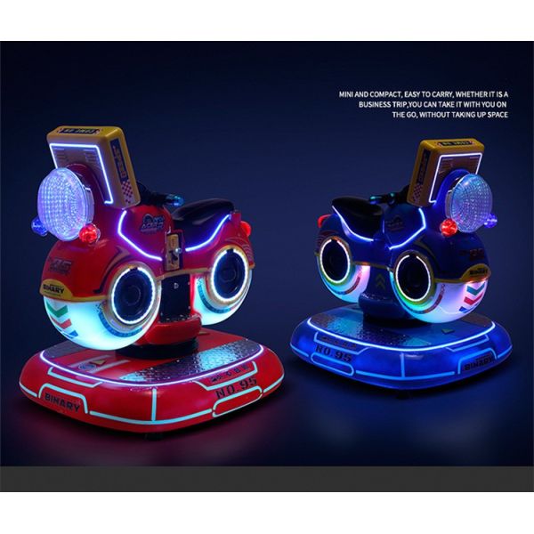 Fibra de vidro 3D jogos Kiddie Ride Car com 1 jogador de moeda pusher e design atraente