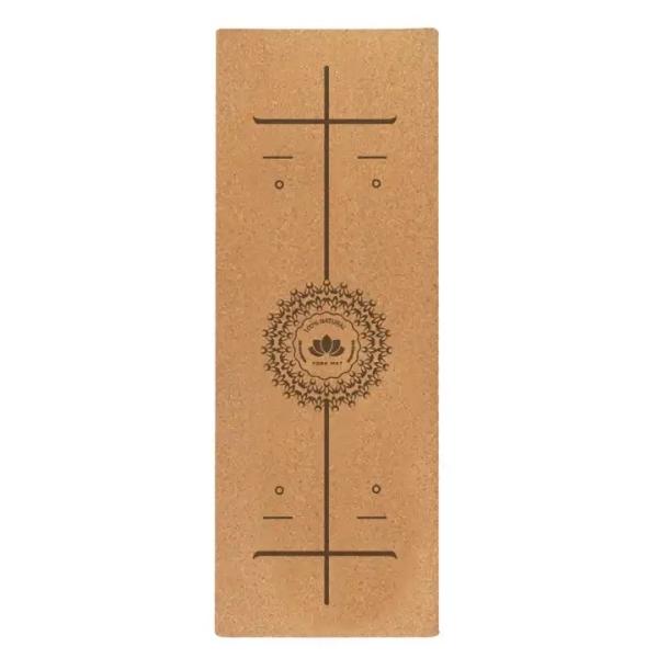 Luxury eco friendly custom non slip foldable outdoor 3 mm pilates exercise natural rubber cork yoga mat