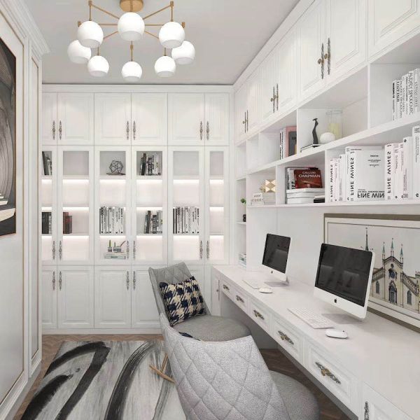 Белая спальня качающаяся дверь гардеробная мебель 16 мм 18 мм