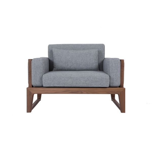 America modern style Single sofa used Cow leather covered high density sponge for Lobby seating furniture