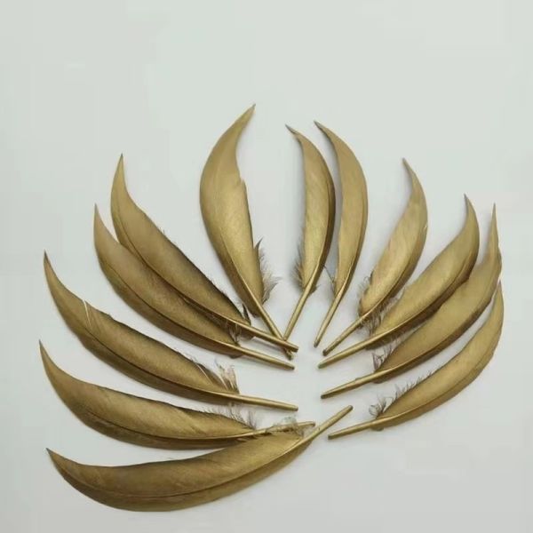 20-25 Cm de oro teñido de pavo plumas Pluma perfecta para la decoración del festival