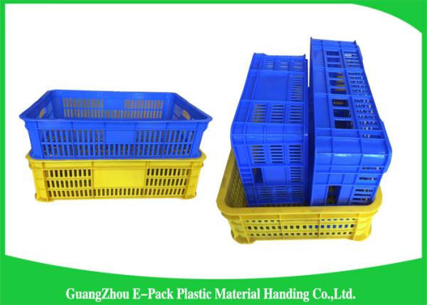 caixas plásticas do alimento do HDPE 50.4L/escaninhos de armazenamento plásticos empilháveis prova do risco