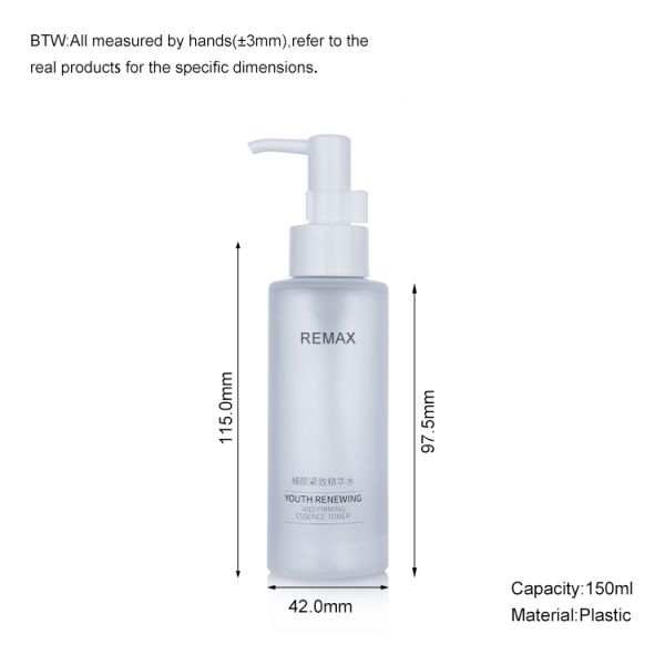 150ml Matte Finish Oil Cosmetic Bottle Clear Plastic Makeup Remover Bottle