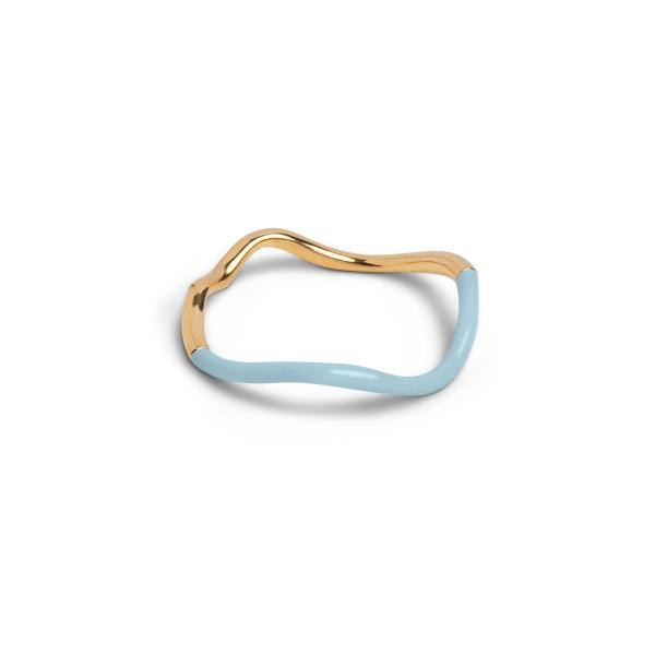 925 Sterling Silver 18k Gold Pink Enamel Band Rings Para Mulheres Meninas