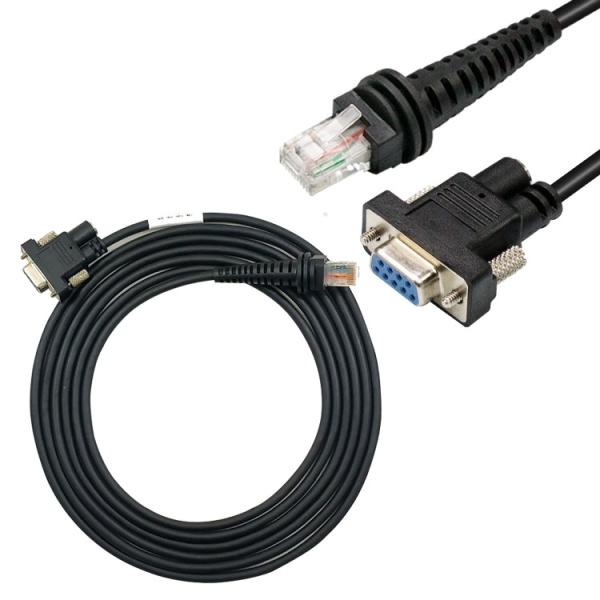 Straight 6.5Ft Barcode Scanner Cables , Rs232 Db9 Cable CBL-020-300-S00