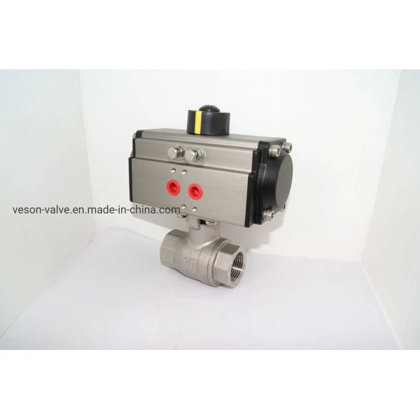 2-PC Flanged End Pneumatic Actuated Ball Valve with ISO5211 Standard for DN15-DN300 Industrial Applications