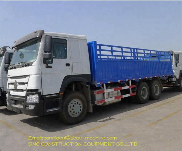 SINOTRUK HOWO Big Cargo Truck 371HP Steer Engine  6x4 Fence Cargo Truck Euro 2