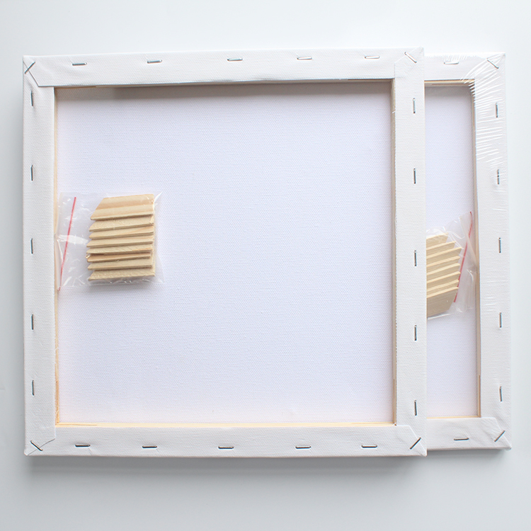 factory price 30x30cm square shape stretched canvas with wood frame