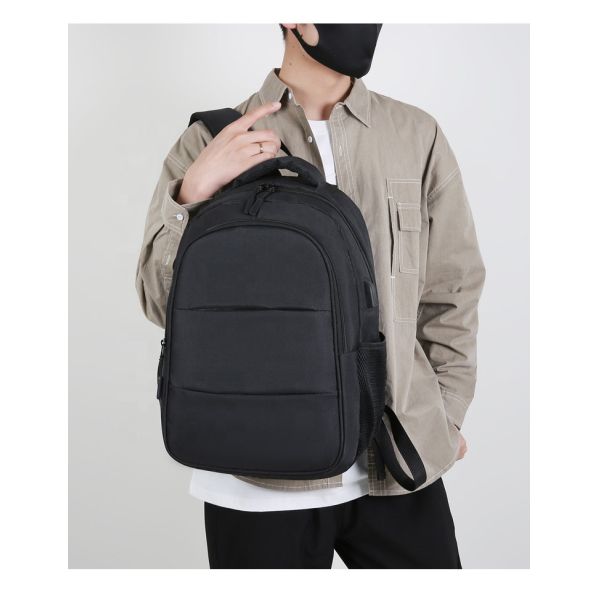 Puerto de carga USB Mochila de trabajo de negocios Mochila de escuela de adolescentes Logotipo del cliente