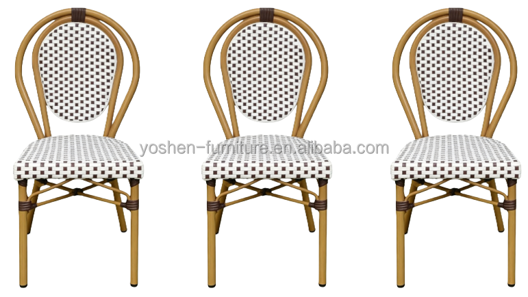 Stackable All Weather Waterproof Outdoor Poolside Chair French Style Design for Pool Garden Hotel Use