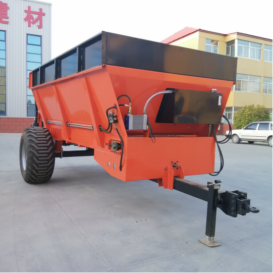 Efficient Double Vertical Winch Fertilizer Spreader for Large-Scale Farming with 6-12 m³ Hopper Volume