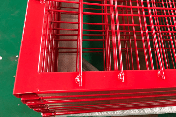 6'x9.6'  Construction Security Temp Fence Panels Tubing 30mm*30mm brace 20mm*20mm Powder Coated Red