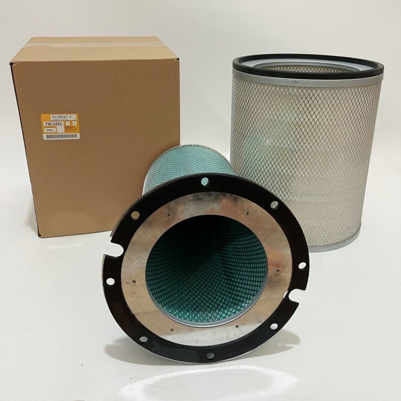 7W-5495 Flange Dual Air Filter Set  Wheel Loader Engine