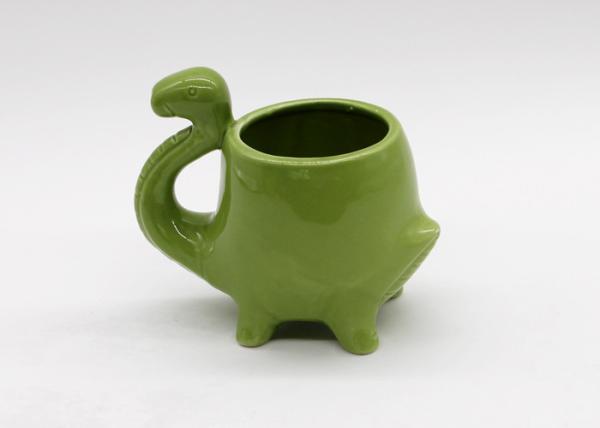Green Dolomite Ceramic 3D Mug Novelty Dinosaur Coffee Mug 12 Oz With Handle