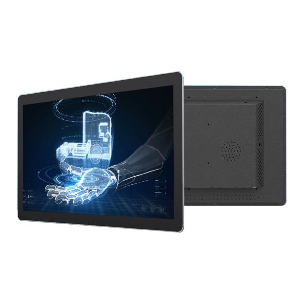 PC industrial todo en uno con pantalla táctil montado en rack, PC I3 I5 I7 RS232 RS485 GPIO, pantalla táctil de 21.5 pulgadas