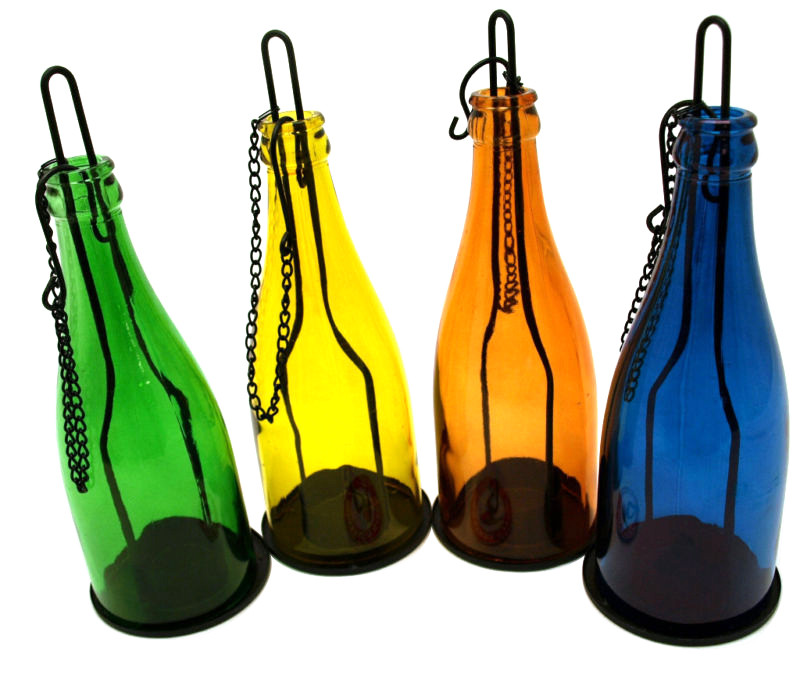 Hanging Bottle Glass Candle Holders