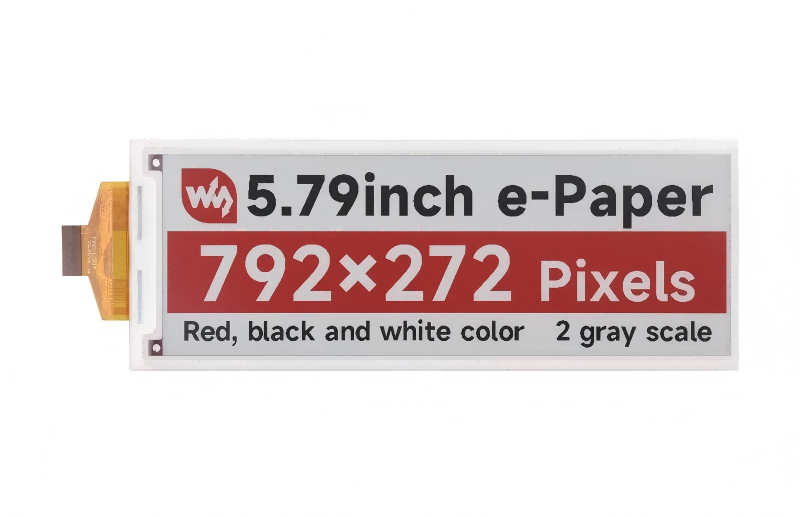 5.79 Inch E Ink E Paper Display 272×792 Resolution Black White Red E Ink Screen