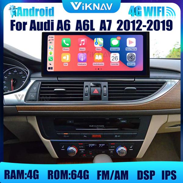 12.3 Inch Audi Android Radio GPS Navigation For A6 A6L A7 2012 2019