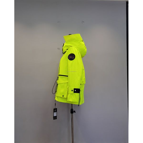 FODARLLOY 2022 new winter plus size warm women's coat long hooded cotton-padded clothes women shiny fashion yellow