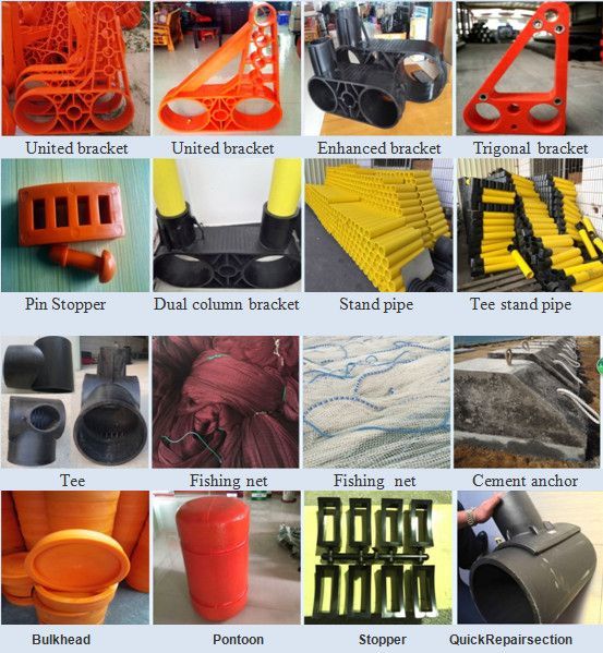 Réseau d'élevage de poissons de mer en HDPE, cage anti-onde 4 m2 à 200 m2