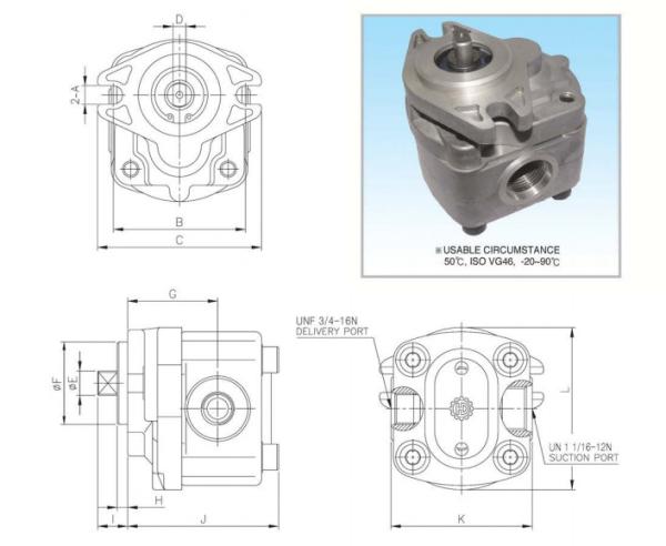 Bomba de engrenagem de AP12 E320B  Hydraulic Pilot Pump Single