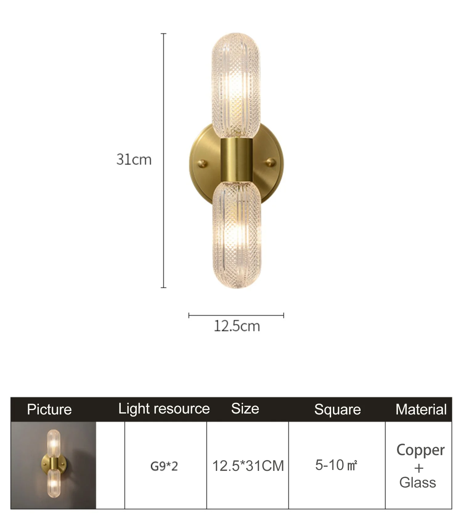 Luxury Wall Lamp Bedside Background Lamp Home Decoration Modern Led strip Crystal mirror headlights(WH-MR-84)