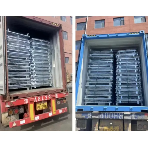 Galvanized Wire Mesh Pallet Rack Security Cage With PP Plate