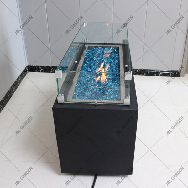 Carbon Steel Garden Gas Fire Pits Outdoor Rectangle Propane Firepit