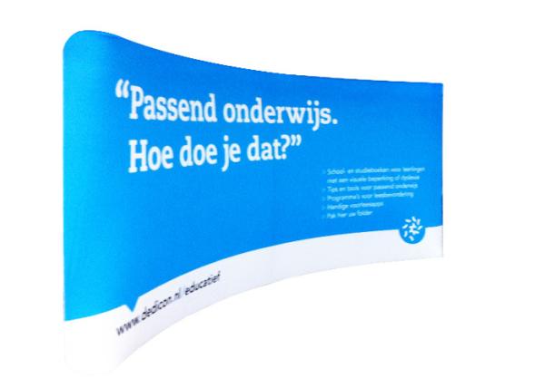 Commercial Trade Show Backdrop Displays 10 Ft Curved Fire Resistant Smooth Surface