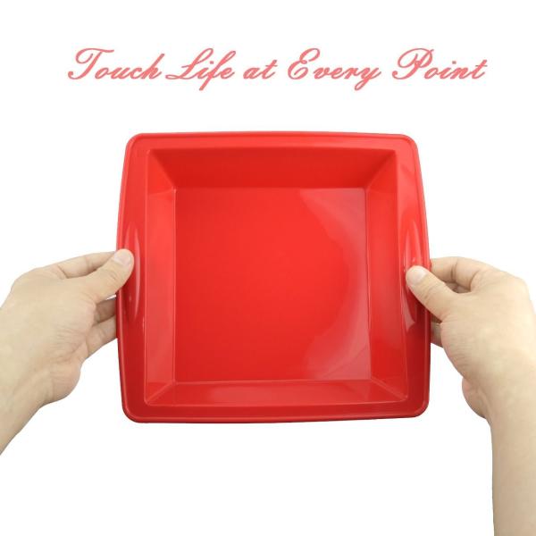Silicone Cake Pan 8.5  Nonstick Bakeware Baking Mould Brownie Pan for bread Chocolate Pie Pizza fudge and brownies