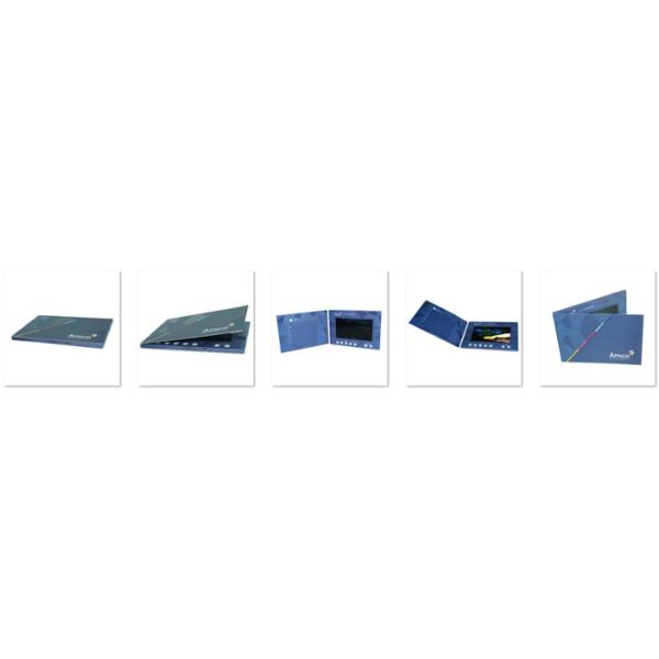 Full Color Printing Video Book 5 Inch Customized Buttons With 1-8 G Memory