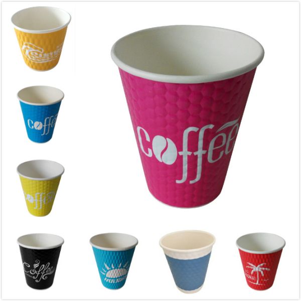 500ml Hot Paper Cups for Tea or Coffee Cusomized Logo Printing