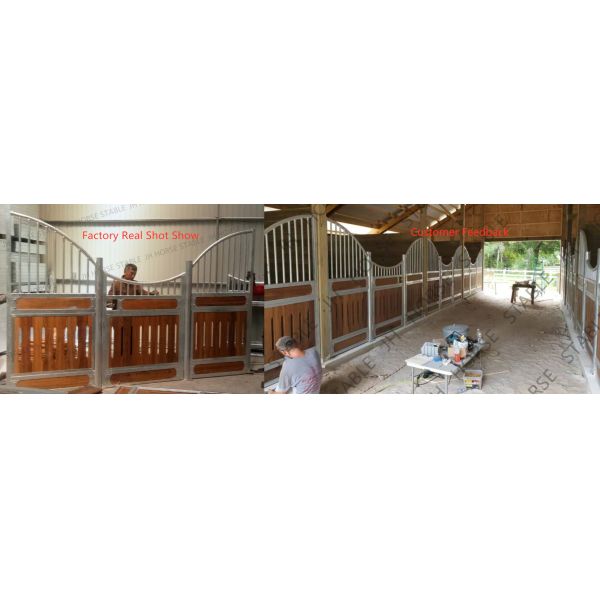 Конноспортивные черные портативные стальные бамбуковые деревянные стойлы конюшни коробки лошади