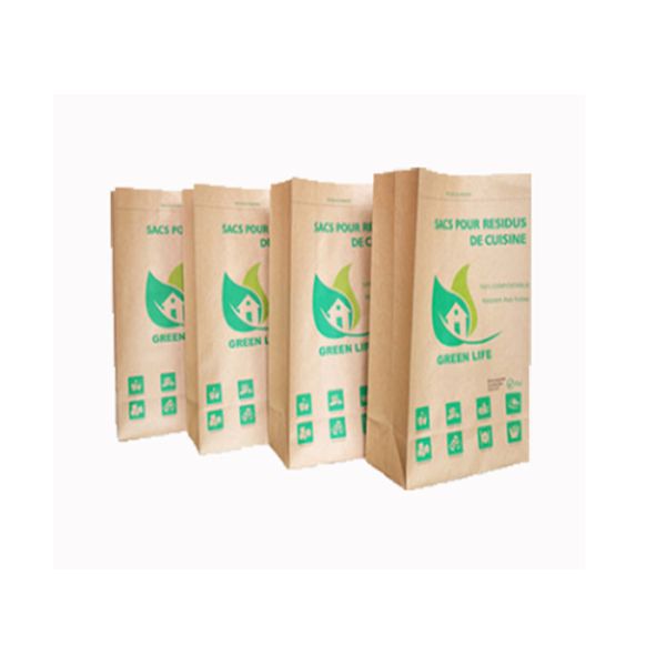 Sacs à papier d'emballage ouverts de bouche 2 le fond carré standard respirable