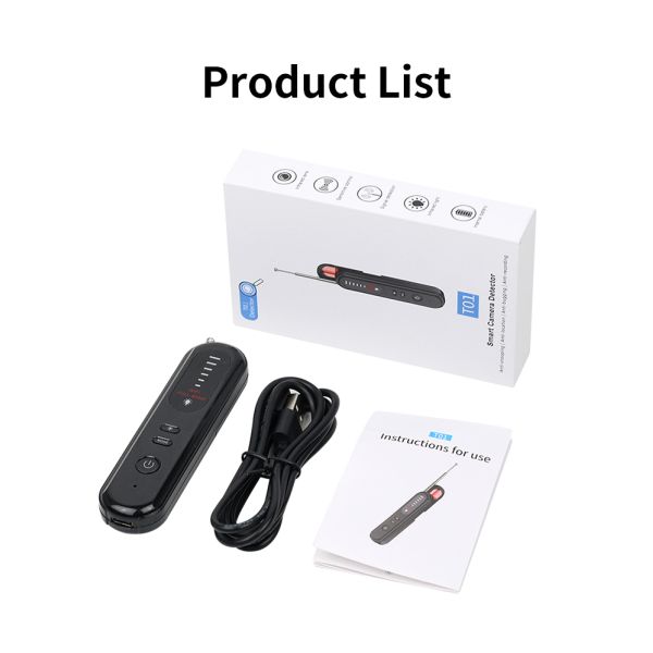 Type-C Charging Wireless RF Detector for Personal Security Guard and Mini Smart Camera