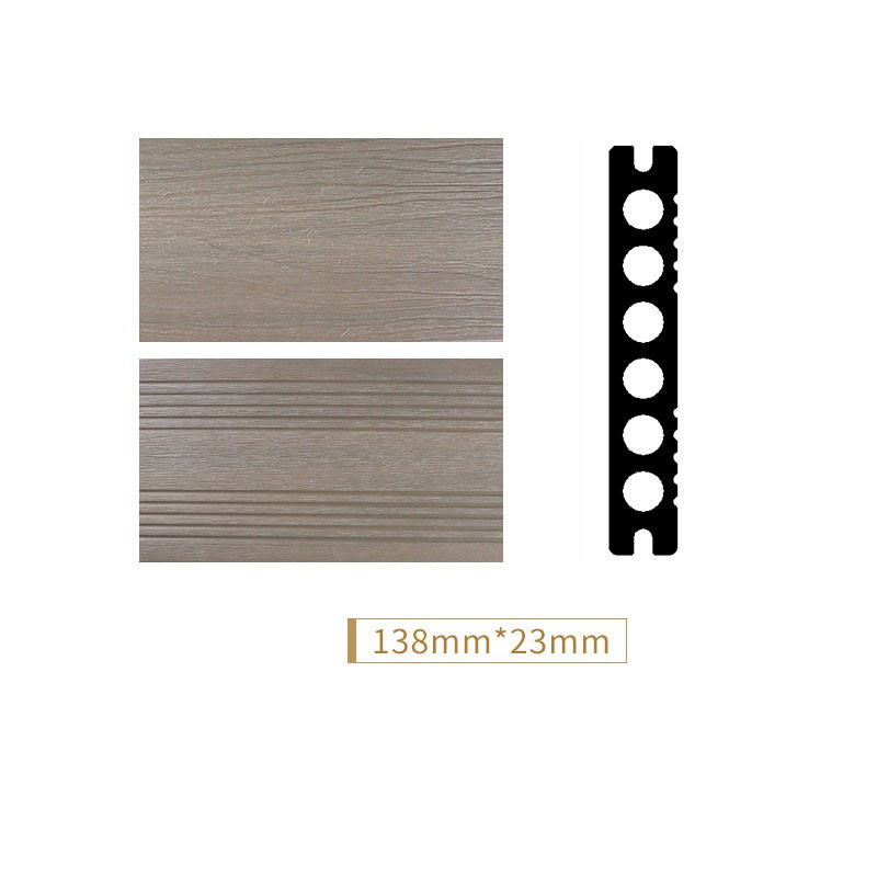 Хаки анти- Mildew WPC украшая панель пола 138x23mm древесины пола пластиковая составная вне оформления двора