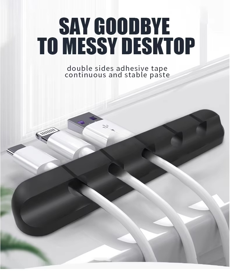 1-7 Slots Cable Wire Clips Customized For Office Home USB Wiring