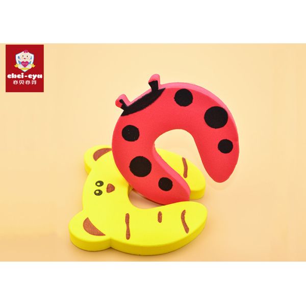 Cartoon Foam Baby Door Stopper Sliding Door Rubber Type Easy To Install / Remove