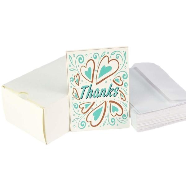 Recyclable Custom Card Printing Film Lamination Classic Kraft Thank You Notes