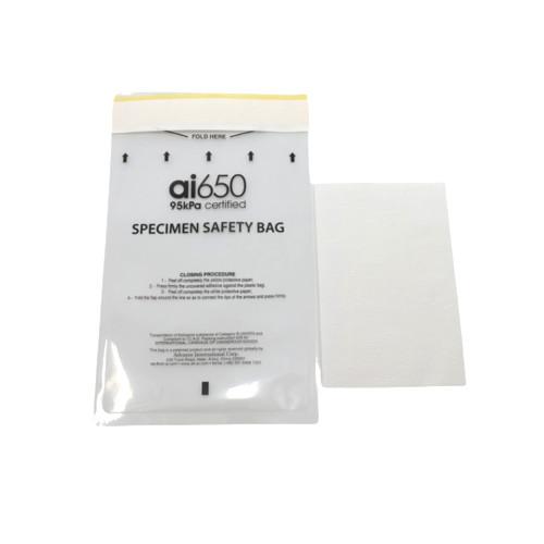 Self Adhesive Biohazard Medical Specimen Bags Leak Proof Transparent