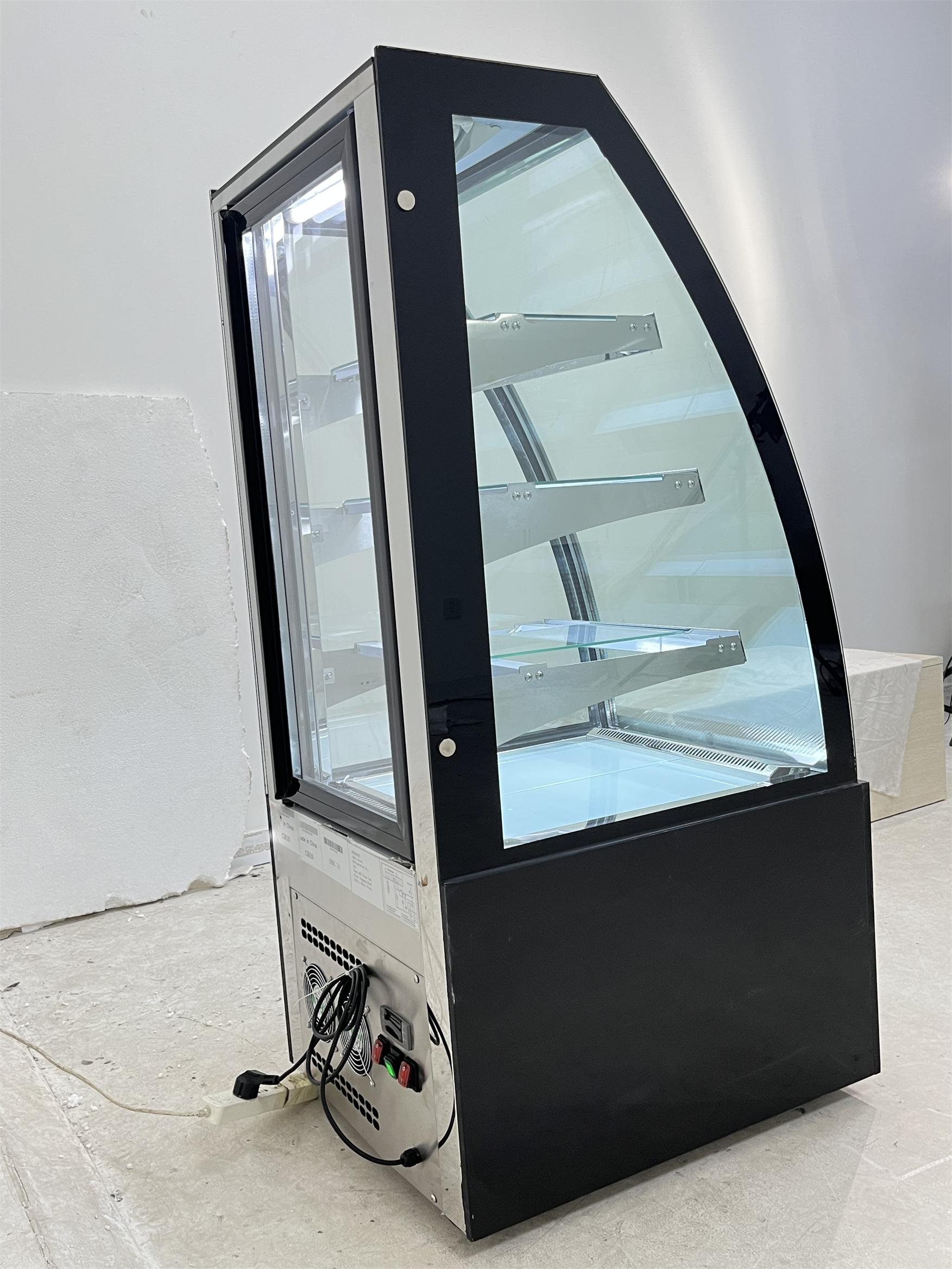 ROSA 60TS  Extra‑tiny size  Commercial Arc Glass Cake Display Refrigerator Bakery Showcase