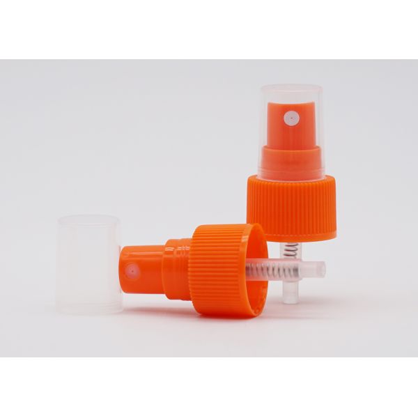 Orange Color Fine Mist Sprayer Pump , 20mm 0.2ml Dosage Cosmetic Spray Pump