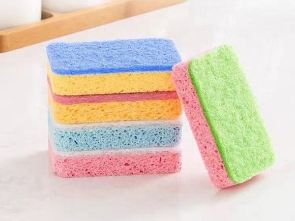Éponge à récurer en cellulose de cuisine écologique, haute absorption