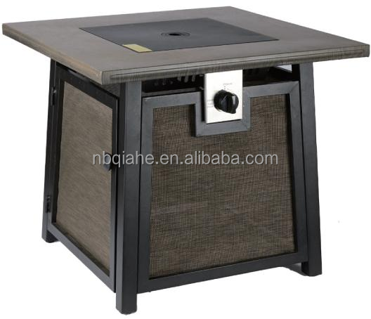 Outdoor Garden Corten Steel BBQ Grill with Rectangle Spherical Smokeless Gas Fire Pit